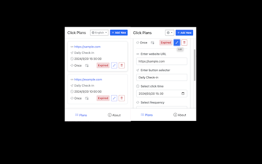 Auto Click Button  from Chrome web store to be run with OffiDocs Chromium online