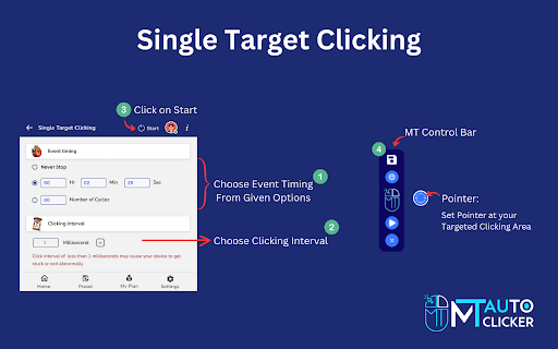 Auto Clicker MT Auto Clicker [Beta Version]  from Chrome web store to be run with OffiDocs Chromium online