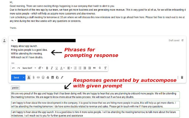 AutoCompose  from Chrome web store to be run with OffiDocs Chromium online
