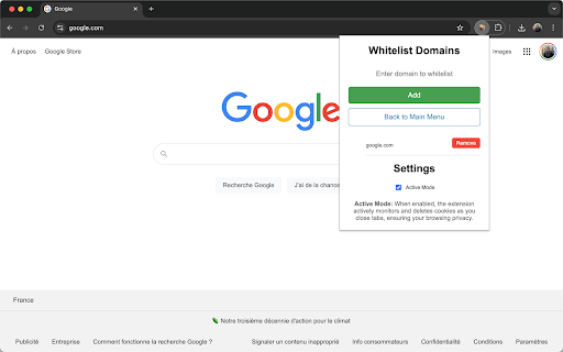 Auto Cookie Deleter  from Chrome web store to be run with OffiDocs Chromium online