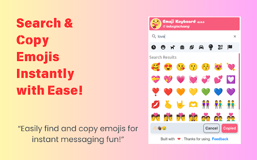 AutoCopy Emoji Keyboard for Chrome  from Chrome web store to be run with OffiDocs Chromium online