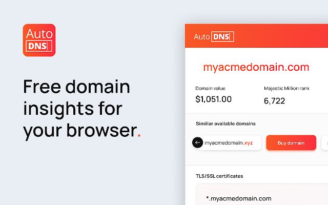 AutoDNS | Domain Check  SEO Data  from Chrome web store to be run with OffiDocs Chromium online