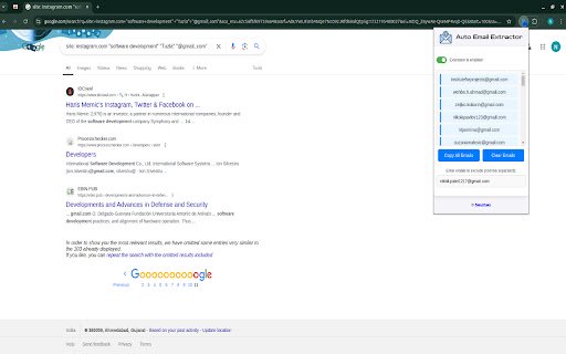 Auto Email Extractor  from Chrome web store to be run with OffiDocs Chromium online