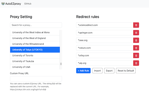 AutoEZproxy  from Chrome web store to be run with OffiDocs Chromium online