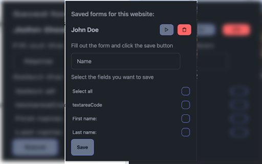 Autofill Forms  from Chrome web store to be run with OffiDocs Chromium online