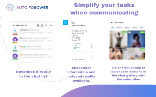 AutoFollower.io Toolkit for OnlyFans creators  from Chrome web store to be run with OffiDocs Chromium online