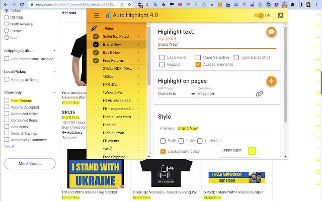 Evidențierea automată din magazinul web Chrome va fi rulată cu OffiDocs Chromium online