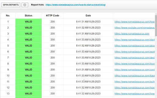 Auto Link Checker  from Chrome web store to be run with OffiDocs Chromium online