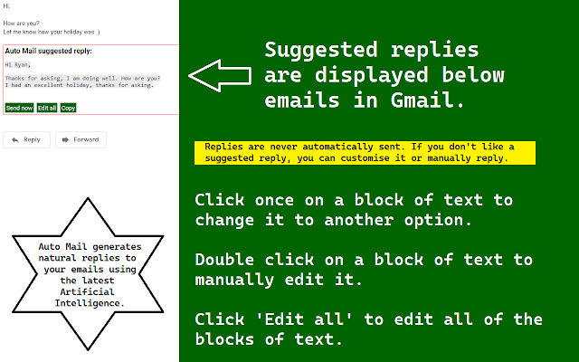 Auto Mail din magazinul web Chrome va fi rulat cu OffiDocs Chromium online