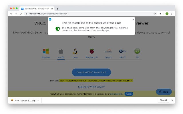 Automated Checksum Verification  from Chrome web store to be run with OffiDocs Chromium online
