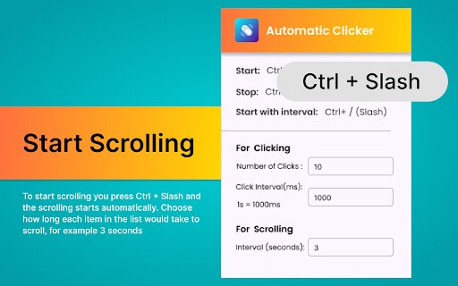 Automatic Clicker  from Chrome web store to be run with OffiDocs Chromium online