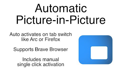 Automatic Picture in Picture (PiP)  from Chrome web store to be run with OffiDocs Chromium online