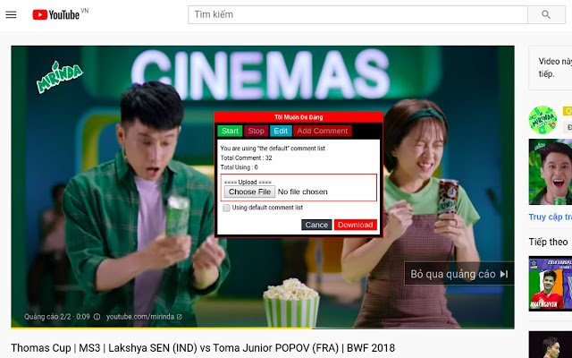 Interaksi Youtube Automatik ke imuondadang daripada kedai web Chrome untuk dijalankan dengan OffiDocs Chromium dalam talian