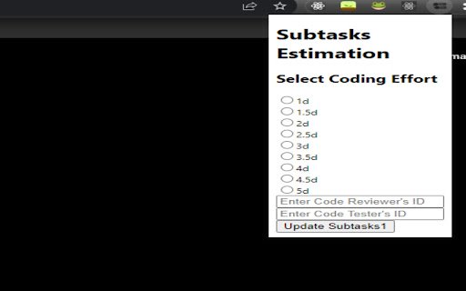 Automating Estimation Process  from Chrome web store to be run with OffiDocs Chromium online