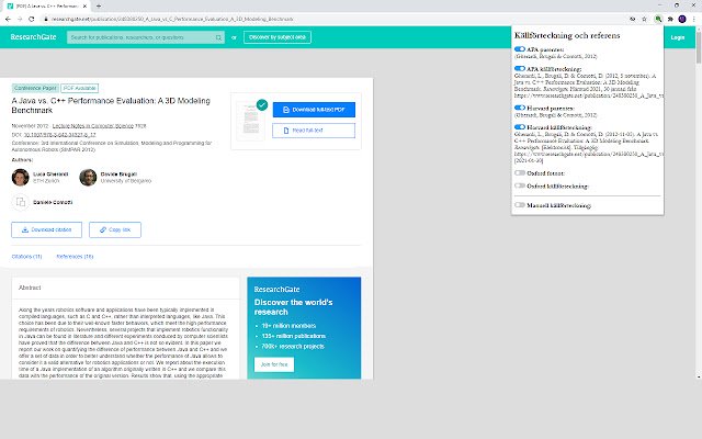 Automatisk Källförteckning Studenter dal negozio web di Chrome da eseguire con OffiDocs Chromium online