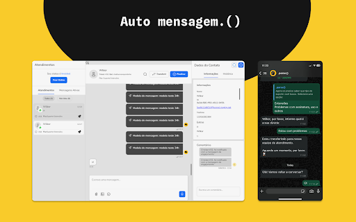 AutoMensagem  from Chrome web store to be run with OffiDocs Chromium online
