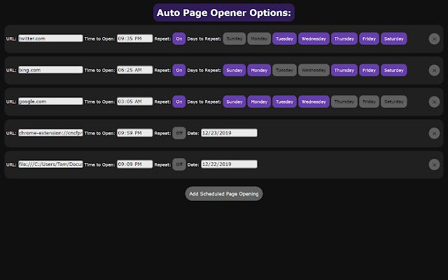Auto Page Opener  from Chrome web store to be run with OffiDocs Chromium online
