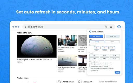 Auto refresh page reload page  from Chrome web store to be run with OffiDocs Chromium online
