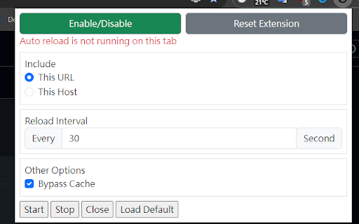 Auto Reload Tabs  from Chrome web store to be run with OffiDocs Chromium online