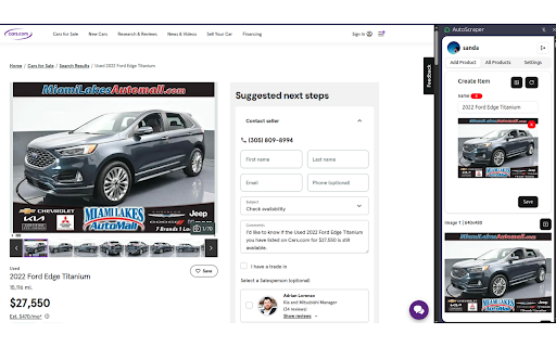 AutoScraper  from Chrome web store to be run with OffiDocs Chromium online