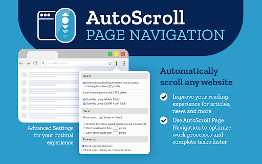 AutoScroll Page Navigation  from Chrome web store to be run with OffiDocs Chromium online