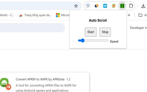 Auto Scroll Sonneries123  from Chrome web store to be run with OffiDocs Chromium online