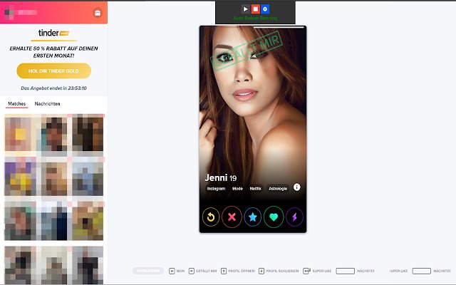 Auto Swiper  from Chrome web store to be run with OffiDocs Chromium online