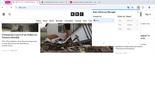Auto TabGroup Manager  from Chrome web store to be run with OffiDocs Chromium online