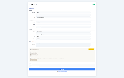 AutoTyper  from Chrome web store to be run with OffiDocs Chromium online