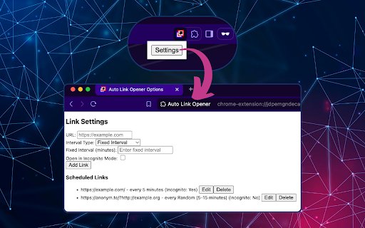 Auto URL Opener  from Chrome web store to be run with OffiDocs Chromium online