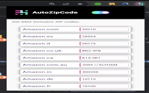 AutoZipCode  from Chrome web store to be run with OffiDocs Chromium online
