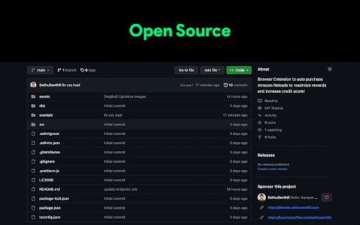 AutoZon Balance Reloader  from Chrome web store to be run with OffiDocs Chromium online