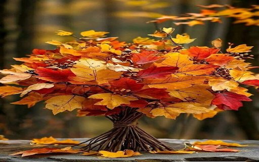 Autumn leaf bouquet wallpaper  from Chrome web store to be run with OffiDocs Chromium online