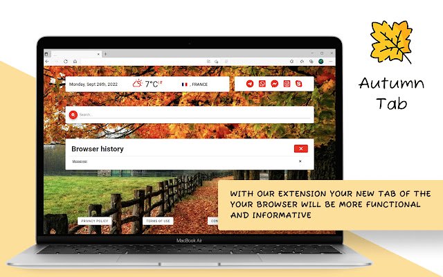 Autumn Tab mula sa Chrome web store na tatakbo sa OffiDocs Chromium online