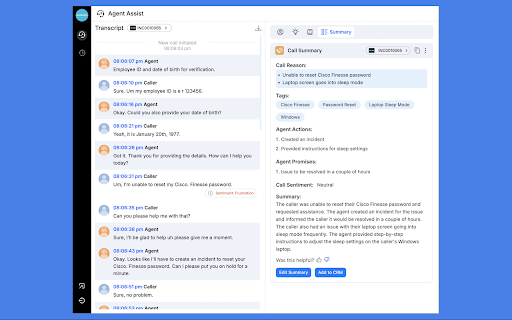 Avaamo Agent Assist  from Chrome web store to be run with OffiDocs Chromium online
