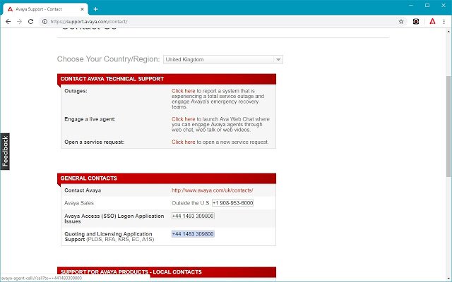 Avaya Agent for Desktop Extension dal Chrome Web Store da eseguire con OffiDocs Chromium online