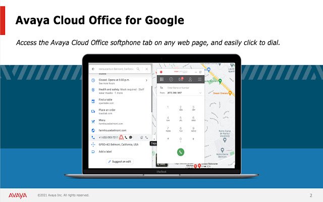 Avaya Cloud Office untuk Google daripada kedai web Chrome untuk dijalankan dengan OffiDocs Chromium dalam talian