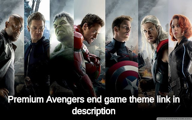 Avengers End Game HD Theme  from Chrome web store to be run with OffiDocs Chromium online