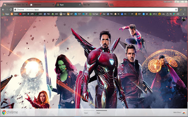 Avengers Infinity War: Ironman SpiderMan de la tienda web de Chrome se ejecutará con OffiDocs Chromium en línea