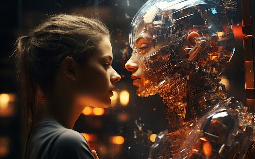 A vivid illustration of twin avatars  from Chrome web store to be run with OffiDocs Chromium online