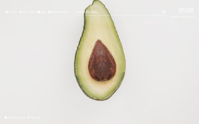 Avocado Wallpaper HD New Tab Theme aus dem Chrome Web Store, das mit OffiDocs Chromium online ausgeführt werden soll