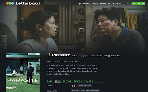 Awards List on Letterboxd  from Chrome web store to be run with OffiDocs Chromium online