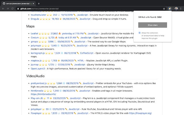 Awesome Star Spy  from Chrome web store to be run with OffiDocs Chromium online