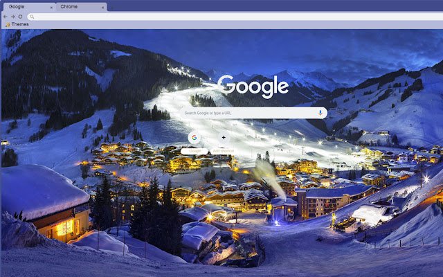 Een wintersneeuwthema uit de Chrome-webwinkel dat online met OffiDocs Chromium kan worden uitgevoerd