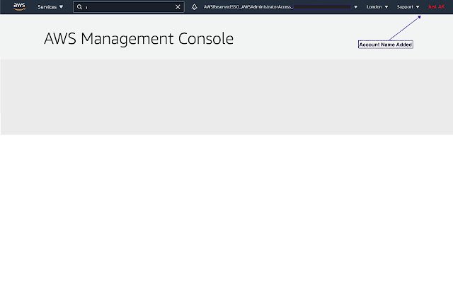 La barre de titre de la console AWS de la boutique en ligne Chrome doit être exécutée avec OffiDocs Chromium en ligne