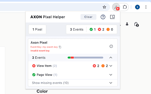 AXON Pixel Helper  from Chrome web store to be run with OffiDocs Chromium online