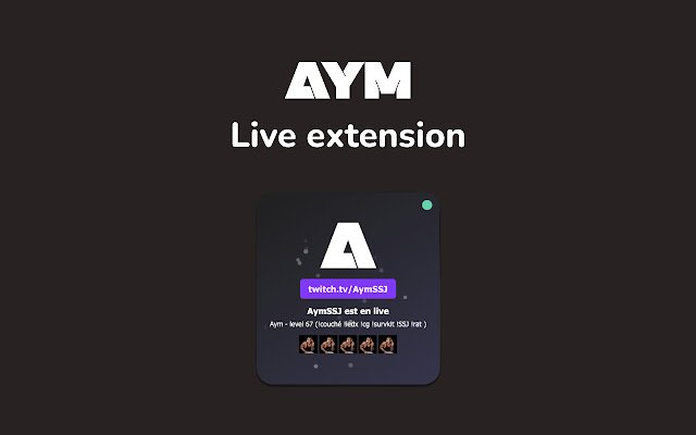 AymSSJ Live Extension de Chrome web store se ejecutará con OffiDocs Chromium en línea