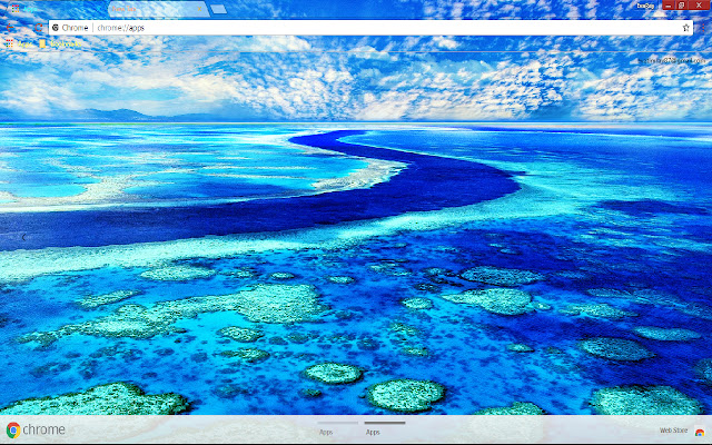 Azure Blue Horizon Reef de la boutique en ligne Chrome sera exécuté avec OffiDocs Chromium en ligne