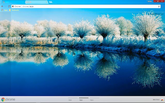 Azure Blue Nature Reflection Snow  from Chrome web store to be run with OffiDocs Chromium online