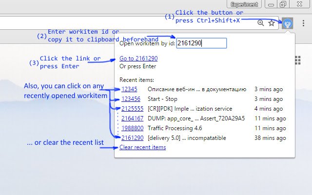 Azure DevOps Quick Access  from Chrome web store to be run with OffiDocs Chromium online